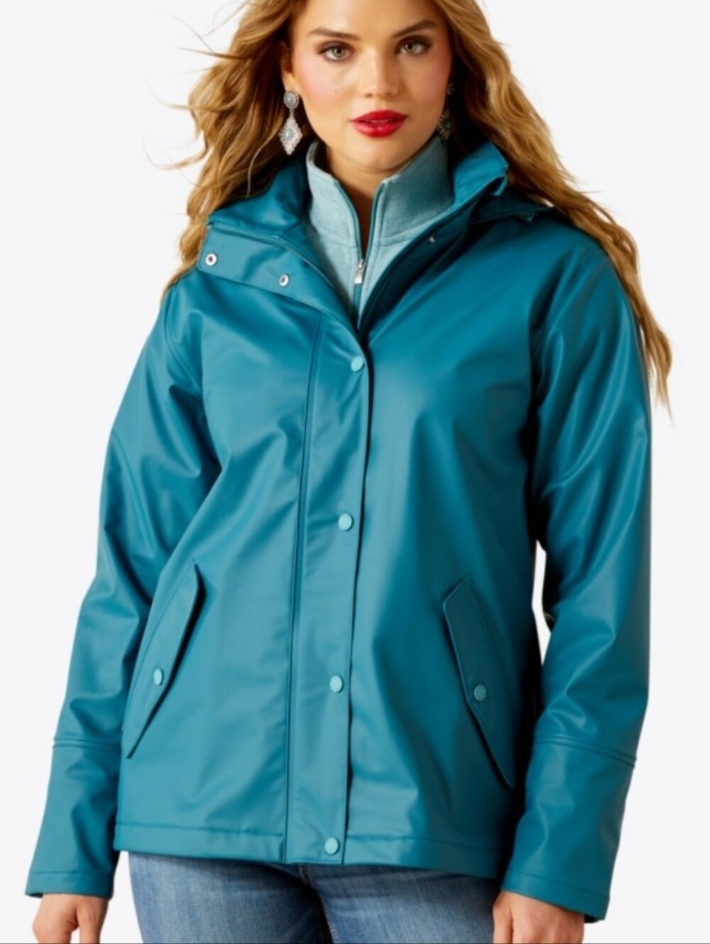 Ariat Women's Drizzle Rain Slicker. XLRG, Dragonfly Color, NEW